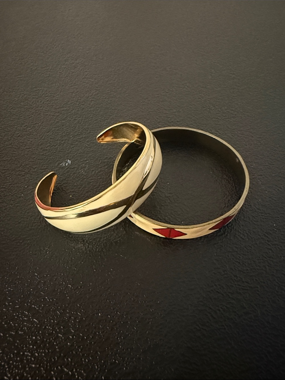 Gold-Tone Red Accent & Cuff Bracelets - Women Jewelry